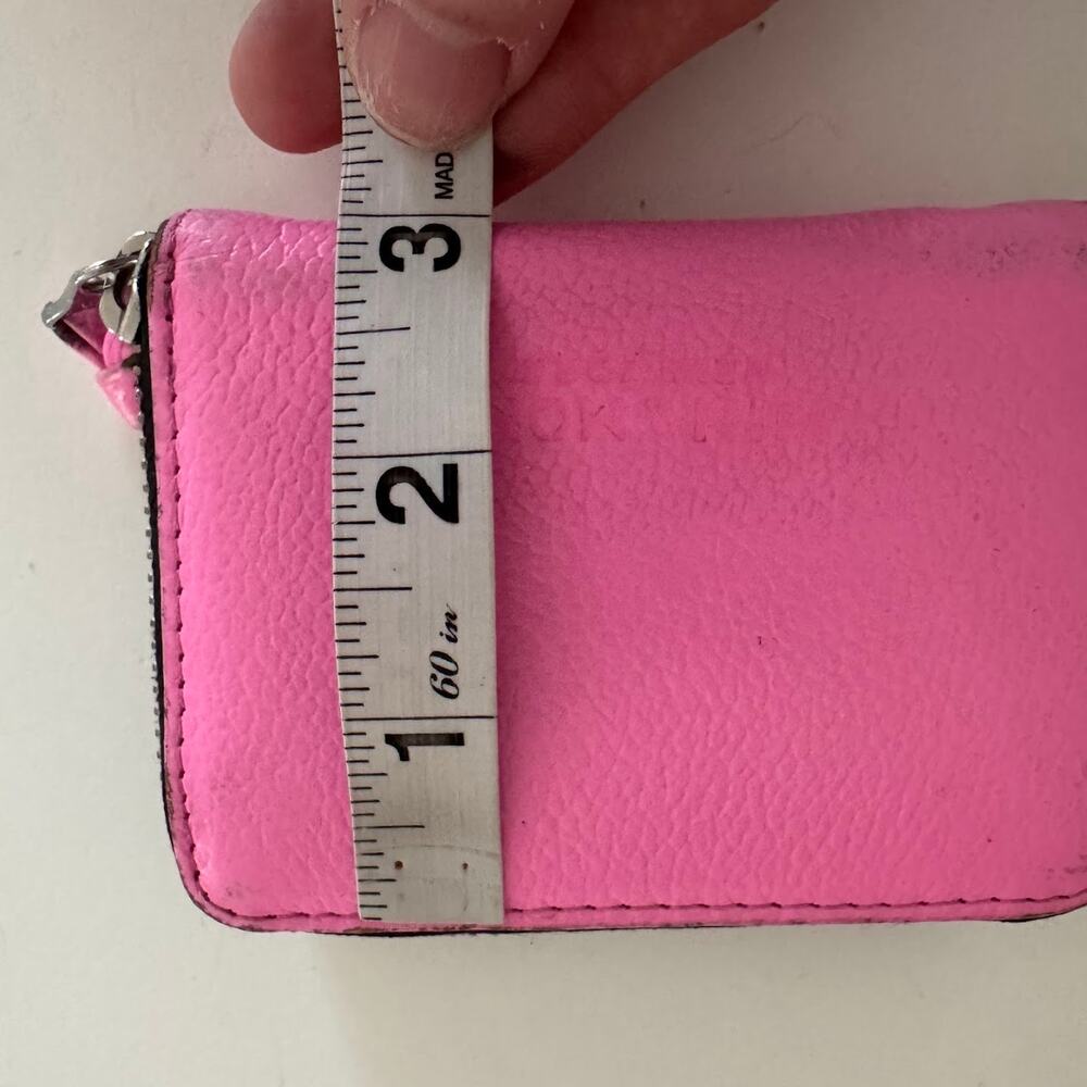 Min & Mon Bubblegum Pink Leather Frodo Wallet All Over Eyes Embroidery - Picture 8 of 8
